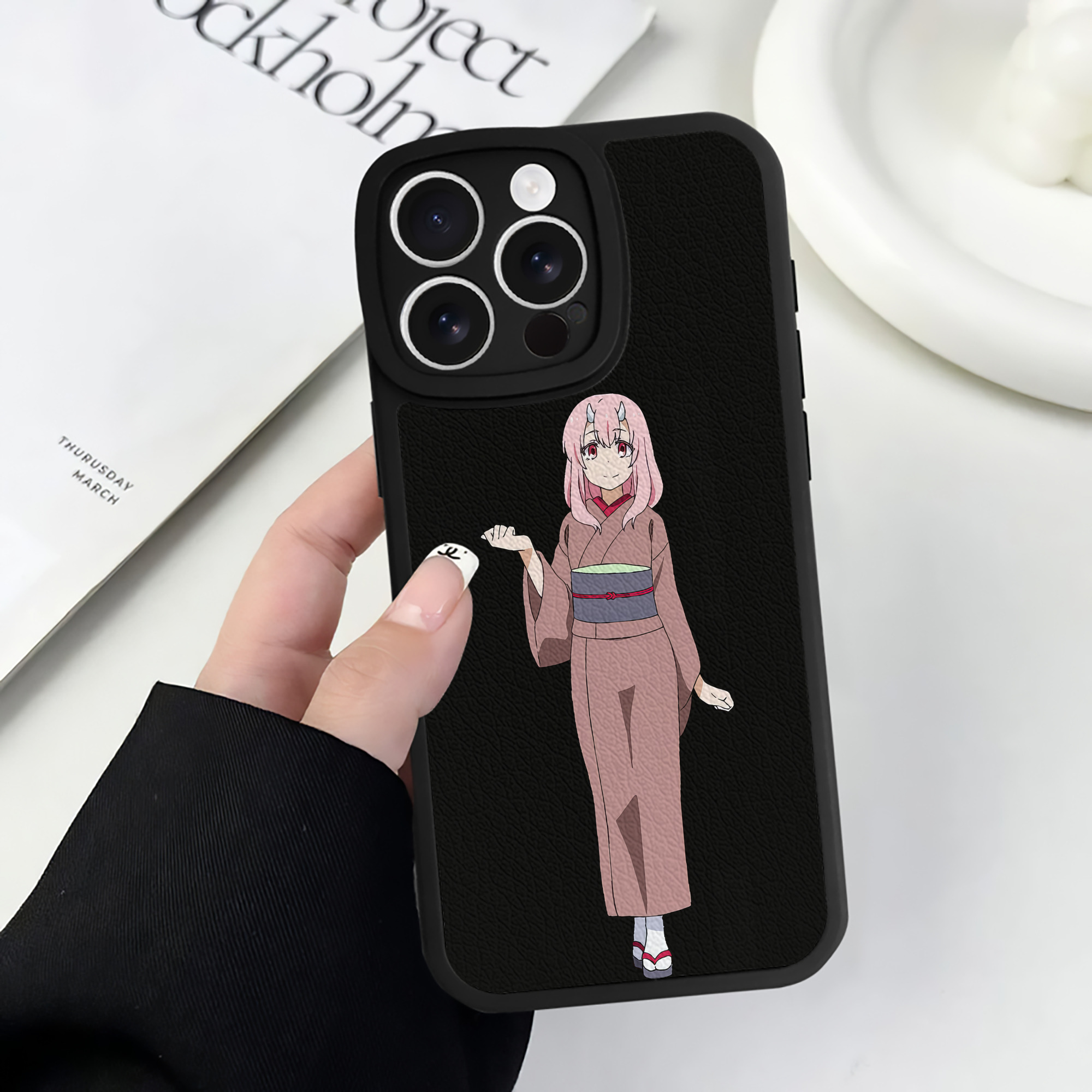 （画像用） 転スラ Regarding Reincarnated to Slime 【iPhone 16シリーズ対応】シリコンスマホケース（レザー調） 材質：シリコン